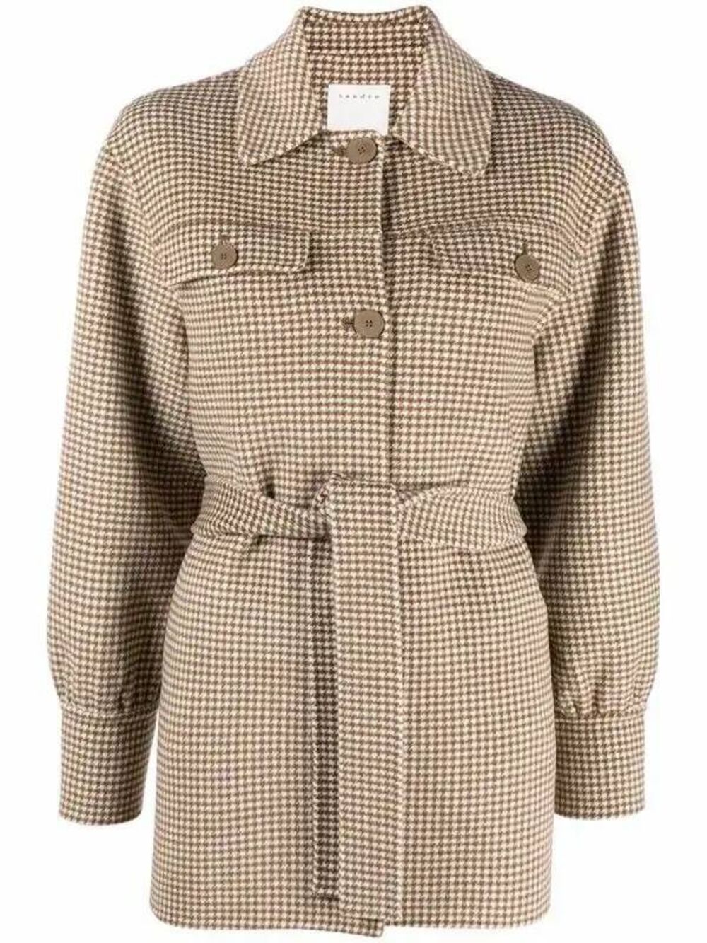 Sandro Ovano Shirt Coat with belt 38 NWOT $640